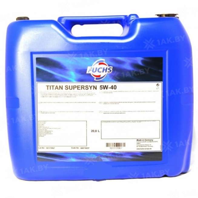 Масло моторное FUCHS TITAN Supersyn 5W-40 SN/CF, 20л 1