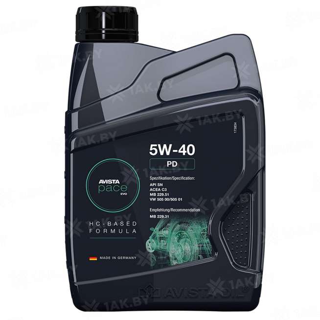 Масло моторное AVISTA PACE EVO PD 5W-40, 1 л 0