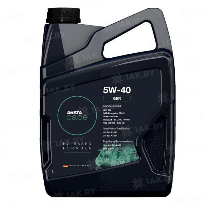Масло моторное AVISTA PACE GER 5W-40, 4 л 0