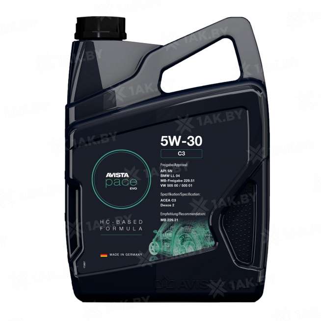 Масло моторное AVISTA PACE EVO C3 5W-30, 5 л 0