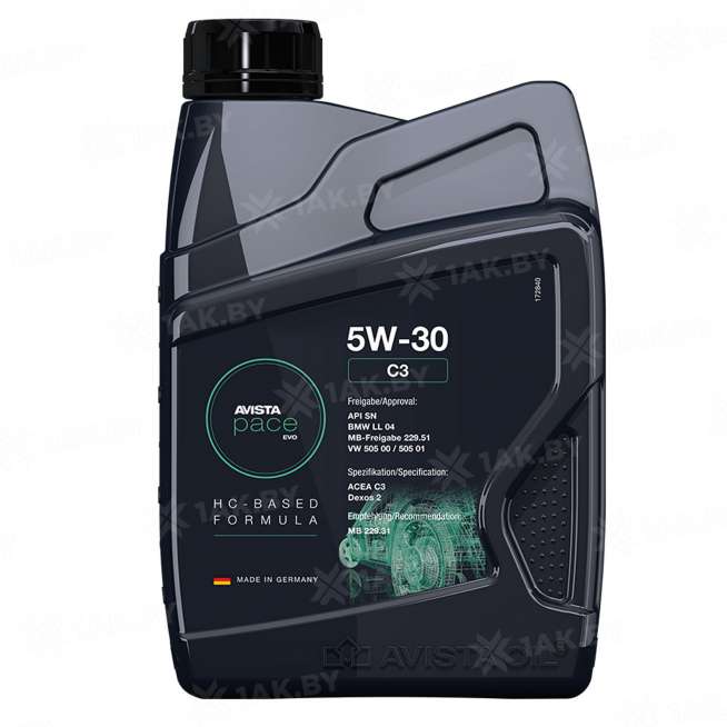 Масло моторное AVISTA PACE EVO C3 5W-30, 1 л 0