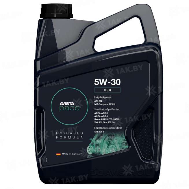 Масло моторное AVISTA PACE GER 5W-30, 4 л 0
