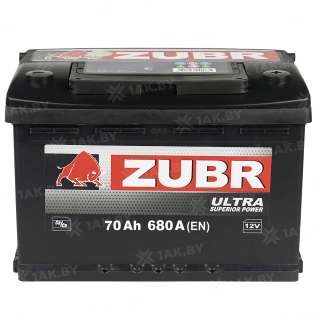 Аккумулятор ZUBR (70 Ah) 680 A, 12 V Обратная, R+ L3 ZU700S Аккумулятор ZUBR (70 Ah) 680 A, 12 V Обратная, R+ L3 ZU700S