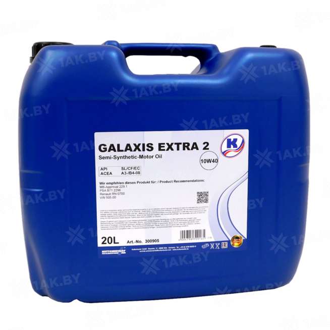 Масло моторное Kuttenkeuler Galaxis Extra 2 10W-40, 20л, Германия 1