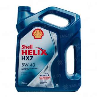 Масло моторное Shell Helix HX7 5W-40 API SN/CF; ACEA A3/B3, A3/B4; 4л 1