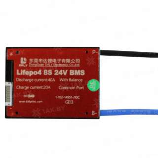 Плата BMS LiFePO4 8S 40A 24V 40A