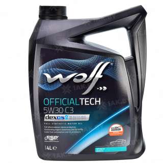 Масло моторное WOLF OFFICIALTECH 5W30 C3 4л., Бельгия Масло моторное WOLF OFFICIALTECH 5W30 C3 4л., Бельгия