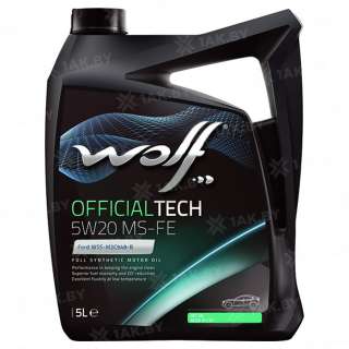 масло моторное WOLF OFFICIALTECH 5W20 MS-FE, 5 л масло моторное WOLF OFFICIALTECH 5W20 MS-FE, 5 л
