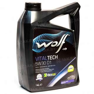 Масло моторное WOLF VITALTECH 5W30 D1 4л., Бельгия