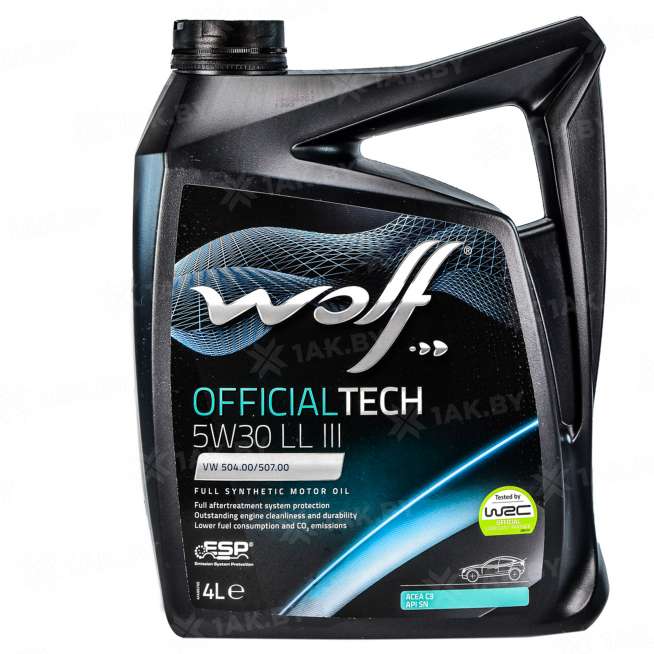 Масло моторное WOLF OFFICIALTECH 5W30 LL III 4л., Бельгия 0