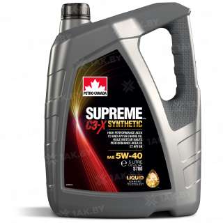 Масло моторное PETRO-CANADA SUPREME C3-X SYNTHETIC 5W-40, 5л Масло моторное PETRO-CANADA SUPREME C3-X SYNTHETIC 5W-40, 5л