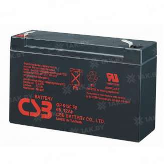 Аккумулятор CSB (12 Ah,6 V) AGM 151x50x94 1.85 кг 1