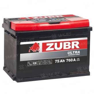 Аккумулятор ZUBR Ultra (75 Ah) 760 A, 12 V Прямая, L+ L3 ZU751S 4