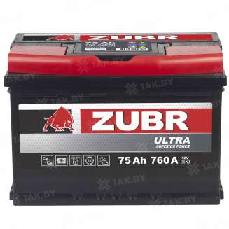 Аккумулятор ZUBR Ultra (75 Ah) 760 A, 12 V Прямая, L+ L3 ZU751S 5