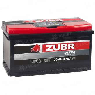 Аккумулятор ZUBR Ultra (90 Ah) 870 A, 12 V Прямая, L+ 3