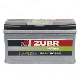 Аккумулятор ZUBR Premium (105 Ah) 1000 A, 12 V Обратная, R+ L5 ZU1050P 4