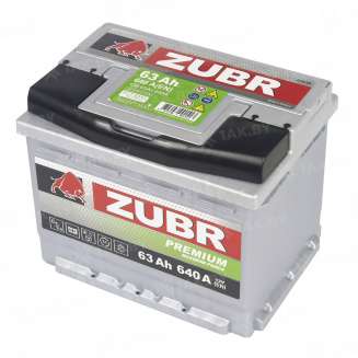 Аккумулятор ZUBR Premium (63 Ah) 640 A, 12 V Прямая, L+ L2 ZU631P 5