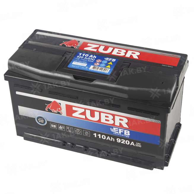Аккумулятор ZUBR EFB (110 Ah) 920 A, 12 V Обратная, R+ L5 ZU1100F 3