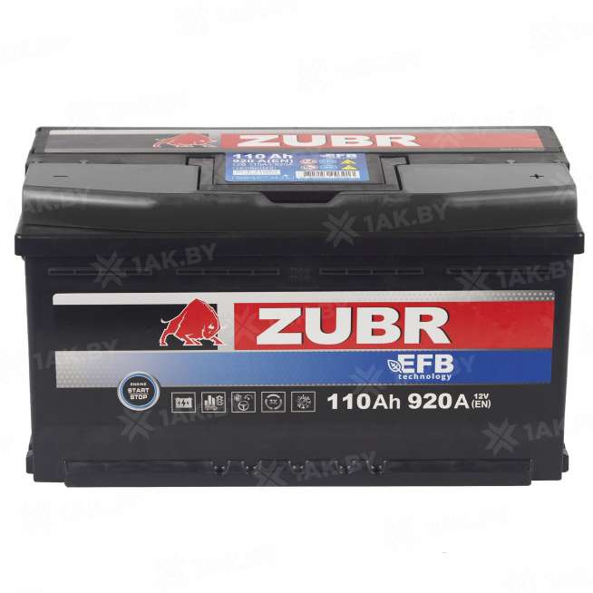 Аккумулятор ZUBR EFB (110 Ah) 920 A, 12 V Обратная, R+ L5 ZU1100F 4