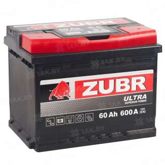 Аккумулятор ZUBR Ultra (60 Ah) 600 A, 12 V Обратная, R+ L2 ZU600S 5