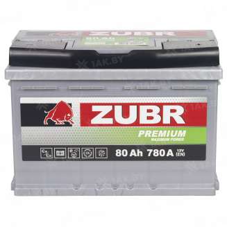 Аккумулятор ZUBR Premium (80 Ah) 780 A, 12 V Обратная, R+ L3 ZU800P 3