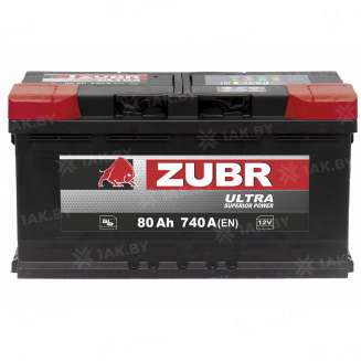Аккумулятор ZUBR Clarios (80 Ah) 740 A, 12 V Обратная, R+ LB4 676150 2