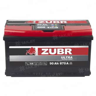 Аккумулятор ZUBR Ultra (90 Ah) 870 A, 12 V Прямая, L+ 8