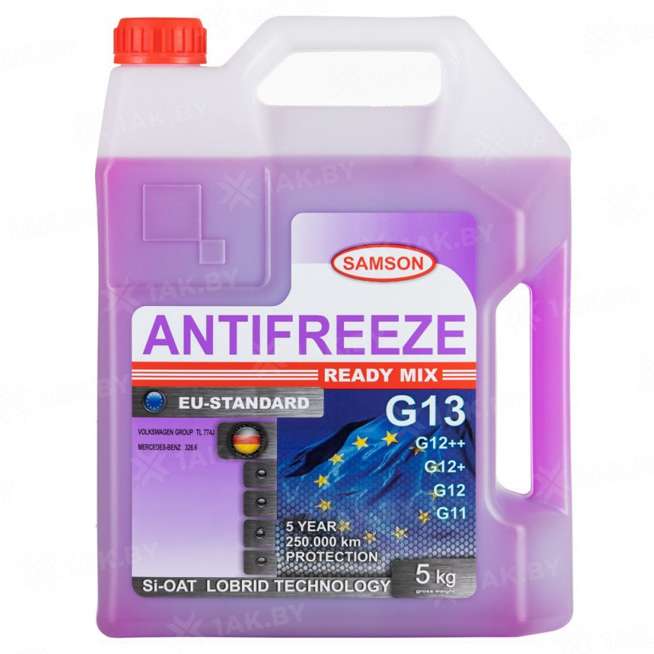 Антифриз готовый к применению Samson EU-Standard G13/G12++, фиолетовый, 5 кг, Беларусь 0