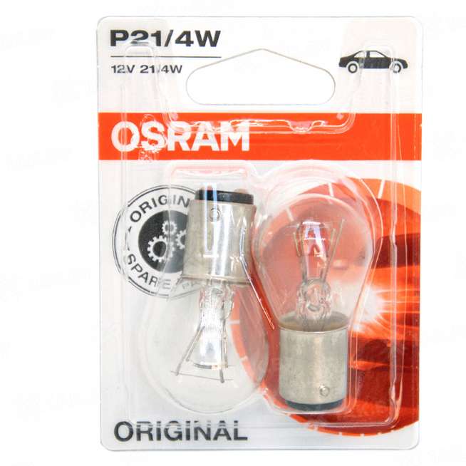 Лампа автомобильная 7225-02B (P21/4W) 21/4W 12VBAZ15D 10XBLI2DK BR OSRAM, Словакия (ШК:4050300925547 Артикул 7225-02В), Страна пр-ва: Словакия 0