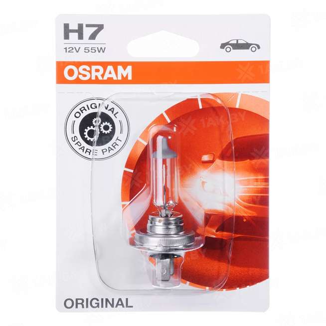 Лампа автомобильная галогенная 64210-01B (H7) 55W 12V PX26D 10XBLI1DK OSRAM, Германия (ШК:4050300925202 Артикул 64210-01В), Страна пр-ва: Германия 0