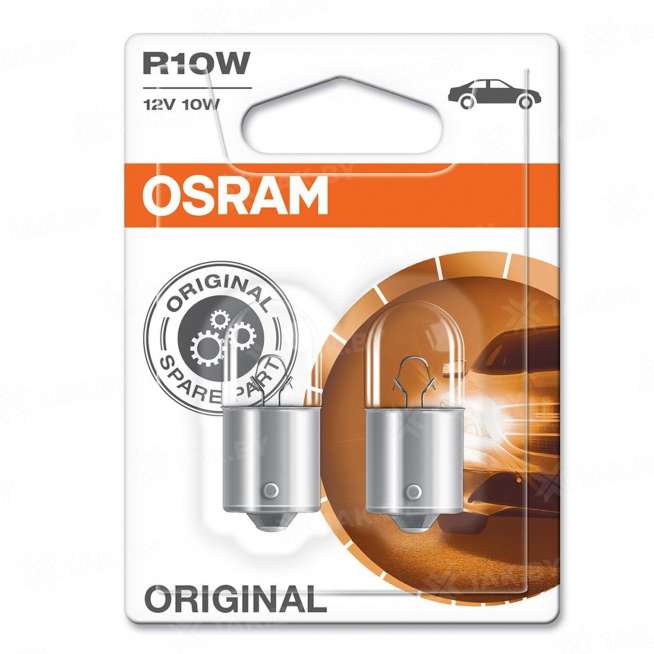 Лампа автомобильная 5008-02B (R10W) 10W 12V BA15S 10XBLI2DK BROSRAM, Словакия (ШК:4050300925608 Артикул 5008-02В), Страна пр-ва: Словакия 0