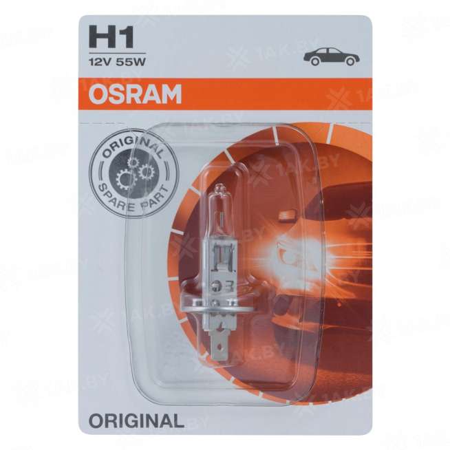 Лампа автомобильная галогенная 64150-01B (H1) 55W 12V P14.5S 10XBLI1DKBR OSRAM, Германия (ШК:4050300925264 Артикул 64150-01В), Страна пр-ва: Германия 0