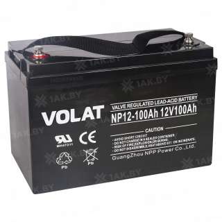 Аккумулятор VOLAT для ИБП, детского электромобиля, эхолота (100 Ah,12 V) AGM 330x175x225 29 кг Аккумулятор VOLAT для ИБП, детского электромобиля, эхолота (100 Ah,12 V) AGM 330x175x225 29 кг