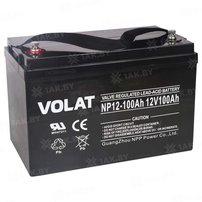Аккумулятор VOLAT для ИБП, детского электромобиля, эхолота (100 Ah,12 V) AGM 330x175x225 29 кг 0