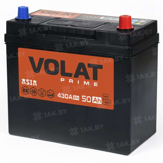 Аккумулятор VOLAT Prime Asia (50 Ah) 430 A, 12 V Обратная, R+ B24 VP500J 1