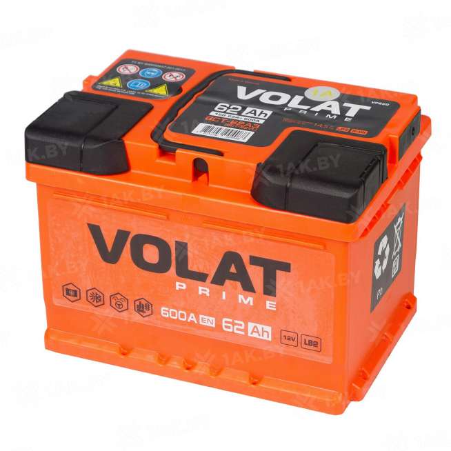 Аккумулятор VOLAT Prime (62 Ah) 600 A, 12 V Прямая, L+ LB2 VP621 1