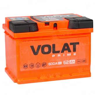Аккумулятор VOLAT Prime (62 Ah) 600 A, 12 V Прямая, L+ LB2 VP621 2