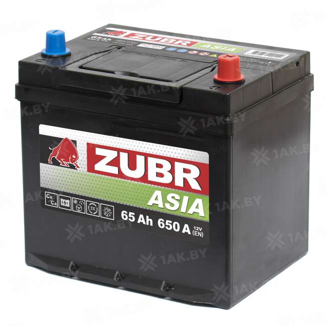 Аккумулятор ZUBR Premium Asia (65 Ah) 650 A, 12 V Обратная, R+ D23 ZU650JP 1