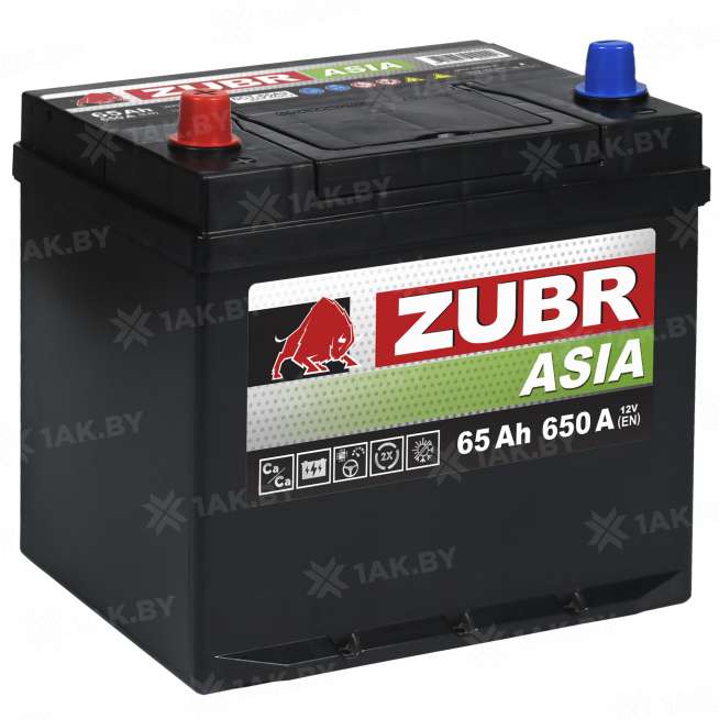 Аккумулятор ZUBR Premium Asia (65 Ah) 650 A, 12 V Прямая, L+ D23 ZU651JP 0