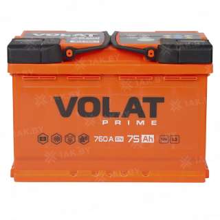 Аккумулятор VOLAT Prime (75 Ah) 760 A, 12 V Прямая, L+ L3 VP751