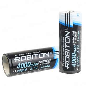 Аккумулятор ROBITON Li26650 (4000мАч с защитой ) 0