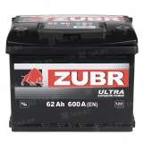 Аккумулятор ZUBR Ultra (62 Ah) 600 A, 12 V Обратная, R+ ZU620S