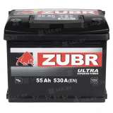 Аккумулятор ZUBR Ultra (55 Ah) 530 A, 12 V Прямая, L+ ZU551S