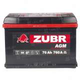 Аккумулятор ZUBR AGM (70 Ah) 760 A, 12 V Обратная, R+