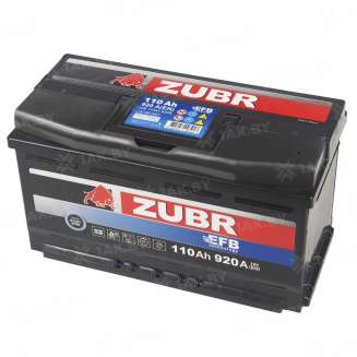 Аккумулятор ZUBR EFB (110 Ah) 920 A, 12 V Обратная, R+ L5 ZU1100F 12