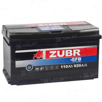 Аккумулятор ZUBR EFB (110 Ah) 920 A, 12 V Обратная, R+ ZU1100F 14