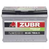 Аккумулятор ZUBR Premium (80 Ah) 780 A, 12 V Прямая, L+ ZU801P