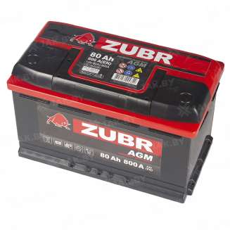 Аккумулятор ZUBR AGM (80 Ah) 800 A, 12 V Обратная, R+ L4 58002800 12