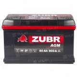 Аккумулятор ZUBR AGM (80 Ah) 800 A, 12 V Обратная, R+
