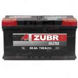 Аккумулятор ZUBR Clarios (80 Ah) 740 A, 12 V Обратная, R+